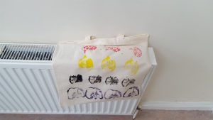 one of the bags we made