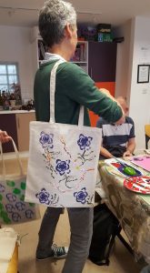 one of our bags on a model