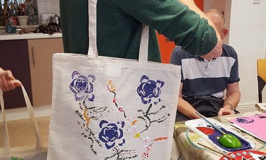 one of our bags on a model