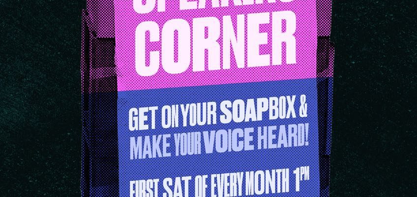 speakers corner poster