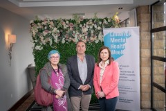 no repro fee- Limerick Mental Health Association in collaboration  with Limerick Chamber Skillnet    event which took place the Castletroy Park hotel on the 19th May. The theme of the discussion was “the power of community and connection for mental health” . From left to right: Dr Martina Cleary - TUS, Eamon O’Malley - Arachas, Paula O’Sullivan - Fexco.