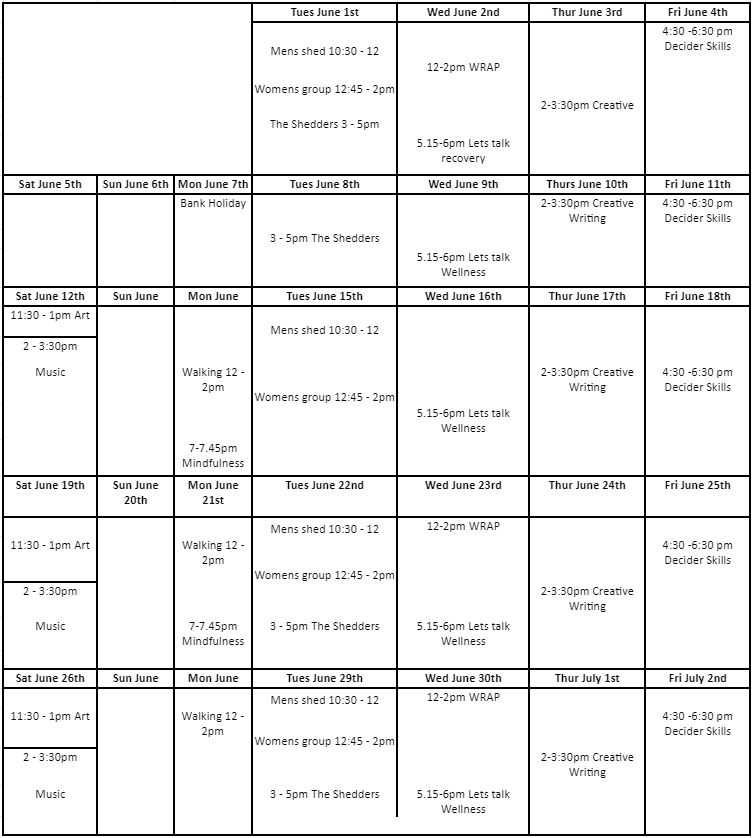 LMHA June Calender