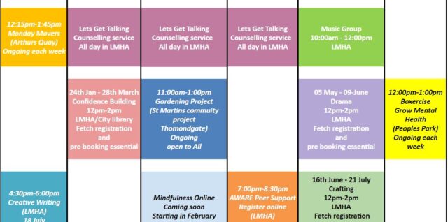 Jan 2023 Timetable