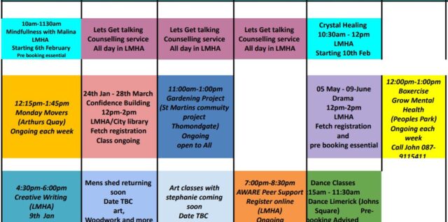 What’s On in LMHA in March