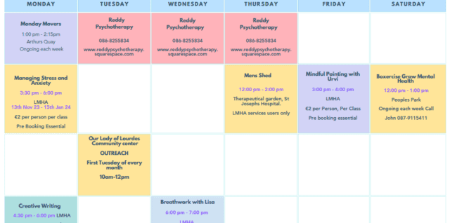 December class timetable